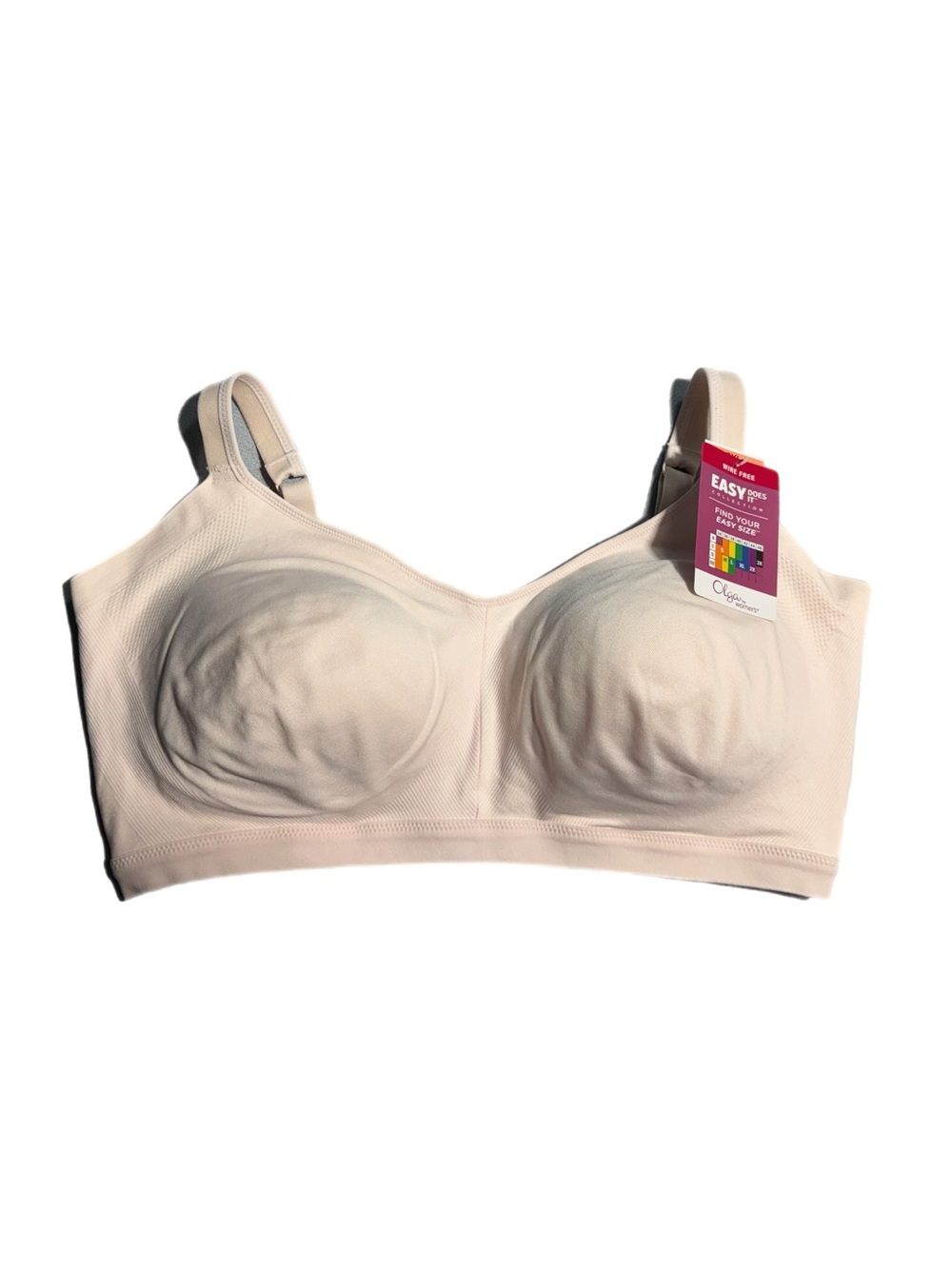 Warner's Easy Does It No Bulge Wirefree T-Shirt Bra 3XL Rosewater NWT